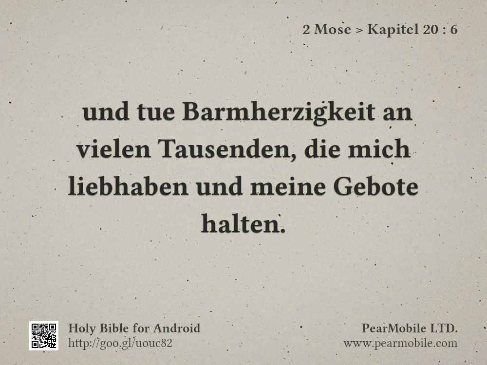 2 Mose, Kapitel 20:6